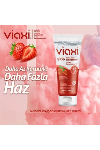 Viaxi Glide Çilekli Kayganlaştırıcı Jel 2 x 100 ML