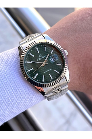 Coliseum Çelik Kordon Takvimli Kadran Kutulu Seri Erkek Kol Saati Ft.aas.ı005