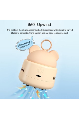 Ximistore9 Şarj Edilebilir Mini El Süpürgesi - Çift Hız Ayarlı, Taşınabilir Masa Temizleyici