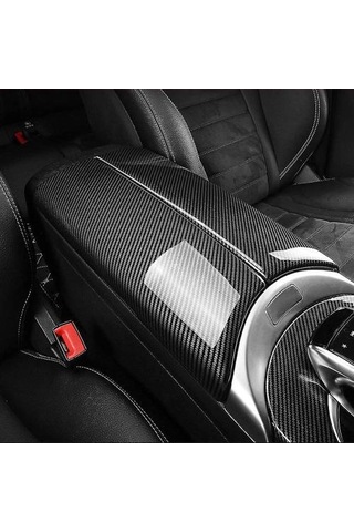 Mercedes Benz E Sınıfı W213 2016-2019 İçin Araba Karbon Fiber Kol Dayama Kutusu