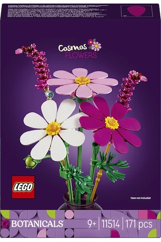 LEGO® Botanicals Kozmos Çiçekleri 11514 - 9 Yaş ve Üzeri Çocuklar için Renkli Çiçekler İçeren Oyuncak Yapım Seti (171 Parça)