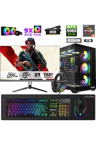Xaser Star X250 R5-7500F 16 GB 1 TB M.2 NVMe SSD 8 GB RTX5060 27" Free Dos Dizüstü Bilgisayar