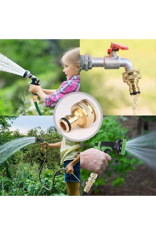 2'li Saf Bakır Bahçe Hortumu Bağlantısı Su Hortumu Bağlantısı - Wellngs Diğer