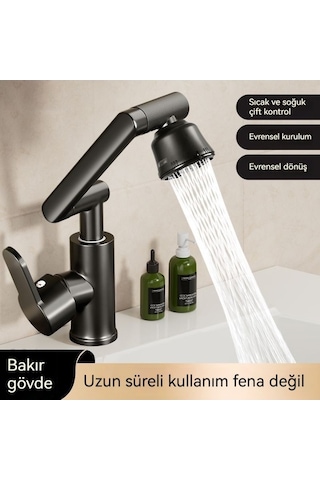 Bosphorusboutique02 Pirinç Üniversal Döner Musluk Ekran, Mutfak Ve Banyo Lavabo İçin Optimum Seçim Diğer