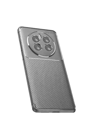 Newface - 938 - Realme 12 Pro Plus Kılıf Auto Focus Karbon Kapak - Csmo-tex - - Gri
