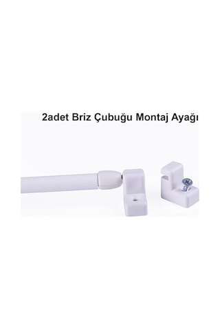 Briz Perde Çubuk Montaj Başlık Ayağı