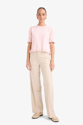 Defacto Regular Fit Bisiklet Yaka Kısa Kollu Kazak G0186ax25aupn525 Pembe