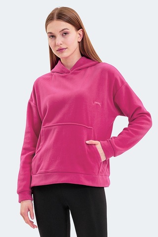 Slazenger Sassa 2 Li Set Kadın Kapüşonlu Cepli Sweatshırt Sarı - Fuşya