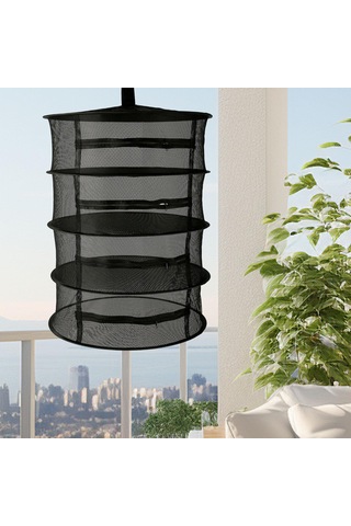 Homyl Bitki Kuru Raf Ağları 4 Katlı Çiçekler Yapraklar İç