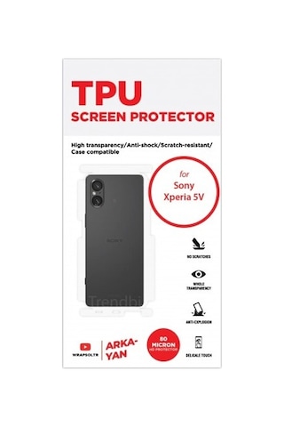 Sony Xperia 5 V Arka Ve Yan Koruyucu Tpu Film