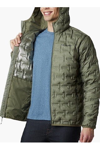 Columbia Wo0954 Delta Ridge Down Hooded Erkek Kaz Tüyü Mont Yeşil