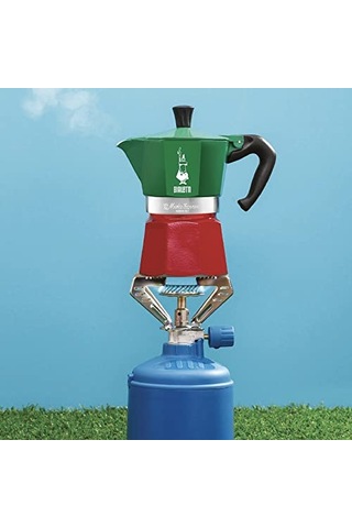 3 Cups Ocak Üstü Espresso Pişirici - 130ml - Karma Renk - Alüminyum Gövde - Patentli Güvenlik Valfi - Tüm Ocak T