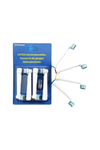 Renk Halkalı Aile Tipi Diş Fırçası Yedek Başlığı 4 Lü Paket Çok Renkli