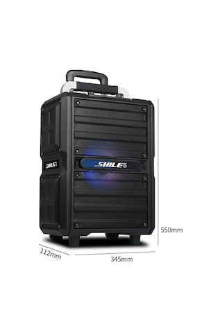 Shile Sl-2017 50 Watt Taşınabilir Seyyar Aktif Amfi Hoparlör Kablosuz El + Yaka Mikrofonlu Usb+sd+bt Kumandalı