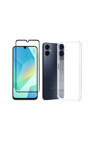 Samsung Galaxy A06 İle Uyumlu Telefon Kılıfı Ve 5d Tam Kaplayan Cam Ekran Koruyucu