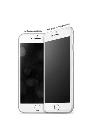 Apple Uyumlu   iPhone 8 Plus Mat Seramik Nano Tam Kaplayan Full Ekran Koruyucu Beyaz