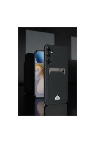 Samsung Uyumlu GalaxyA26 Kılıf Kelvin Kartvizitli Silikon - Bordo Çok Renkli