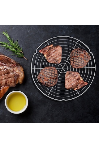 Barbekü, Kamp Ve Piknik İçin Yuvarlak Metal Izgara Ağı