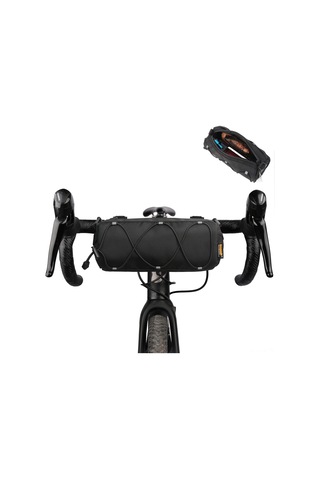 Moveevo Siyah 2.4l Bisiklet Ön Çantası, 160g Hafif, Poliester, Ayarlanabilir Askı, 24.5x10cm, Arabaya/bisiklete Uygun Siyah