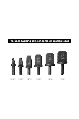 Jeemson 6'lı Elektrik Matkap Uyumlu Bakır Boru Genişletici Seti - Klima Ve Soğutma Sistemleri İçin Genişletme Aracı