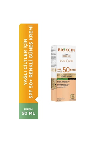 Bioxcin Sun Care Çok Yüksek Korumalı Yağlı Ciltler İçin Renkli Güneş Kremi Spf 50+ 50 ML