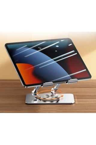 360 Derece Dönebilen Yükseltilmiş Masaüstü Ayarlanabilir Metal Tablet Standı 01