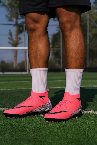 Çoraplı Krampon Futbol Ayakkabı Pembe