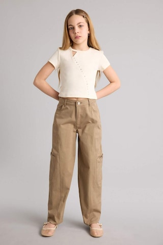 Defacto Baggy Fıt Gabardin Pantolon Kız Çocuk H1949a826smkh436 Haki-kh436