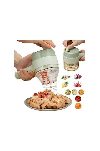 Ulzyvf Createtech Yeşil Sebze Kablosuz El Doğrayıcısı Ambition 4 1 Xb - Pratik Mutfak Yardımcısı Yeşil/ Yeşil