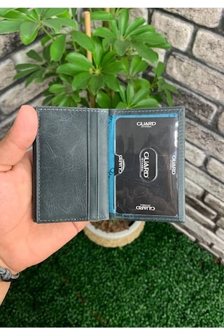 Guard Antik Siyah Hakiki Deri Kartlık Erkek / Kadın P1169 Siyah