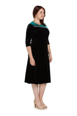 Nidya Moda Büyük Beden Roba Kombin Elbise-4073S Siyah