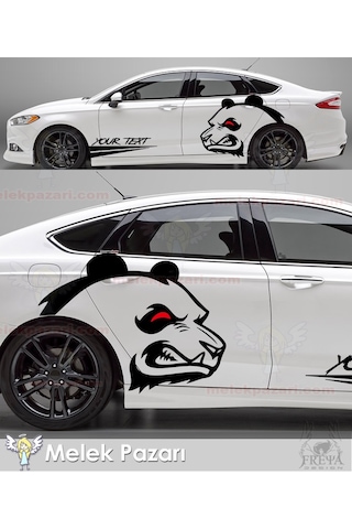 120X85 cm- Kızgın Panda Oto Arka Çamuruk Sticker