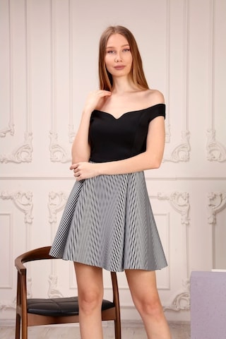 Aymeravm - Eteği Çizgili Kadın Elbise - Gsp3101Ga