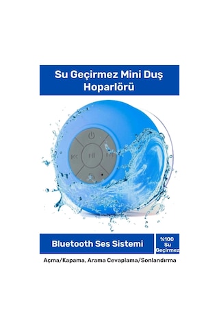 Pastimore Deluxe Serisi S-06 Vantuzlu Su Geçirmez Mini Bluetooth Hoparlör