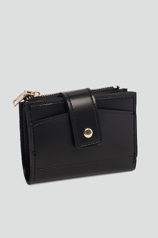 Shule Bags Payer Çıtçıtlı Kadın Cüzdan Siyah Siyah