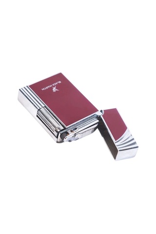 Black Martin Soft Flame Bordo-gümüş Metal Çakmak - Tr9294