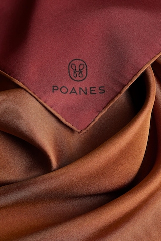 Poanes Düz Çift Taraflı Twıll İpek Eşarp Bordo