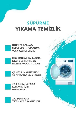 Yıkanabilir Yolluk 71 Çok Renkli