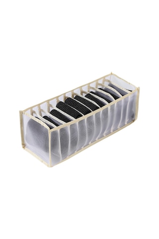 Qingmipy Katlanır Çamaşır Organizatörü - İç Çamaşırı, Sütyen Ve Çorap Düzenleyici Pratik Saklama Çekmecesi Beyaz