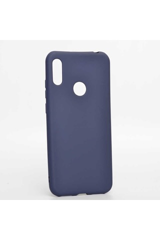 Huawei Honor 8a Kılıf Zore Premier Silikon Kapak Saks Mavi