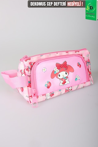X Dekomus Lisanslı My Melody Yeni Sezon Sweet Berry Collection Kalem Çantası Açık Gri