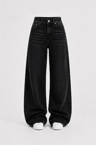 J&kstores Baggy Salaş Pocket Bol Paça Retro Görünümlü Jean Pantolon Siyah