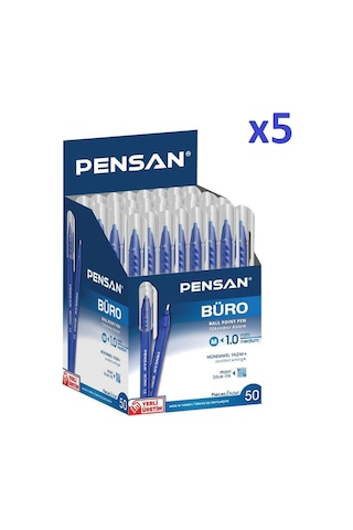 Pensan Büro Tükenmez Kalem 50'li Mavi- 5 Kutu Pensan Büro Tükenmez Kalem 50'li Mavi- 5 Kutu