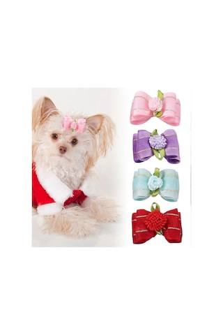 20 Adet/takım Sevimli Evcil Hayvanlar Saç Bantları Fiyonklar Last