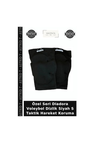 Özel Seri Diadora Voleybol Dizlik Siyah S Taktik Hareket Koruma