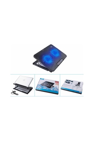 N99 Çift Fanlı Laptop Soğutucu Led Işıklı Ayarlanabilir Dizüstü Bilgisayar Standı