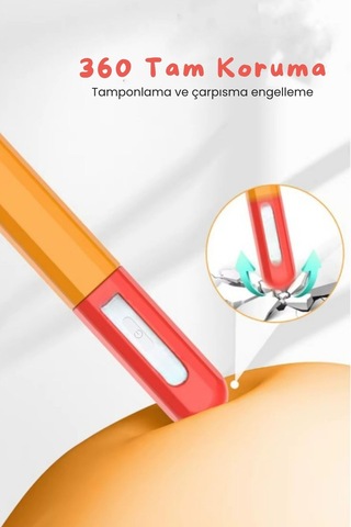 Fuchsia Stylus Kalem Silikon Kılıf Kaymaz Ergonomik Koruyucu Gri