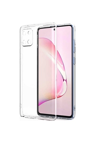 Galaxy A81 (Note 10 Lite) Kılıf Kamera Korumalı Süper Silikon Renksiz