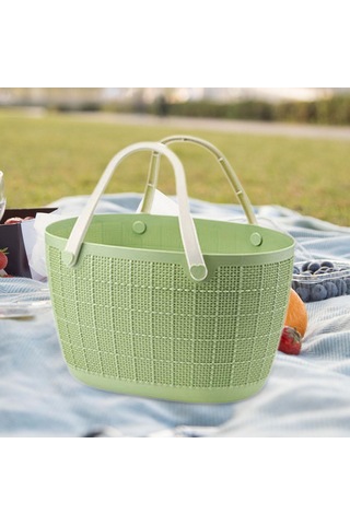 Suntek Duş Rafı Sepeti Saplı Banyo Beach Yeşil-29x25.5x17cm Yeşil