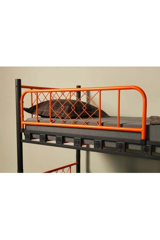 Reyo Metis Genç Çocuk Yatak Odası Metal Ranza Ve Karyola Turuncu 90x200 90 X 200